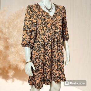 NWT Mittoshop Floral Babydoll Dress Size M